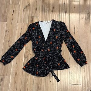 Diane Von Furstenberg Wrap Blouse NWOT